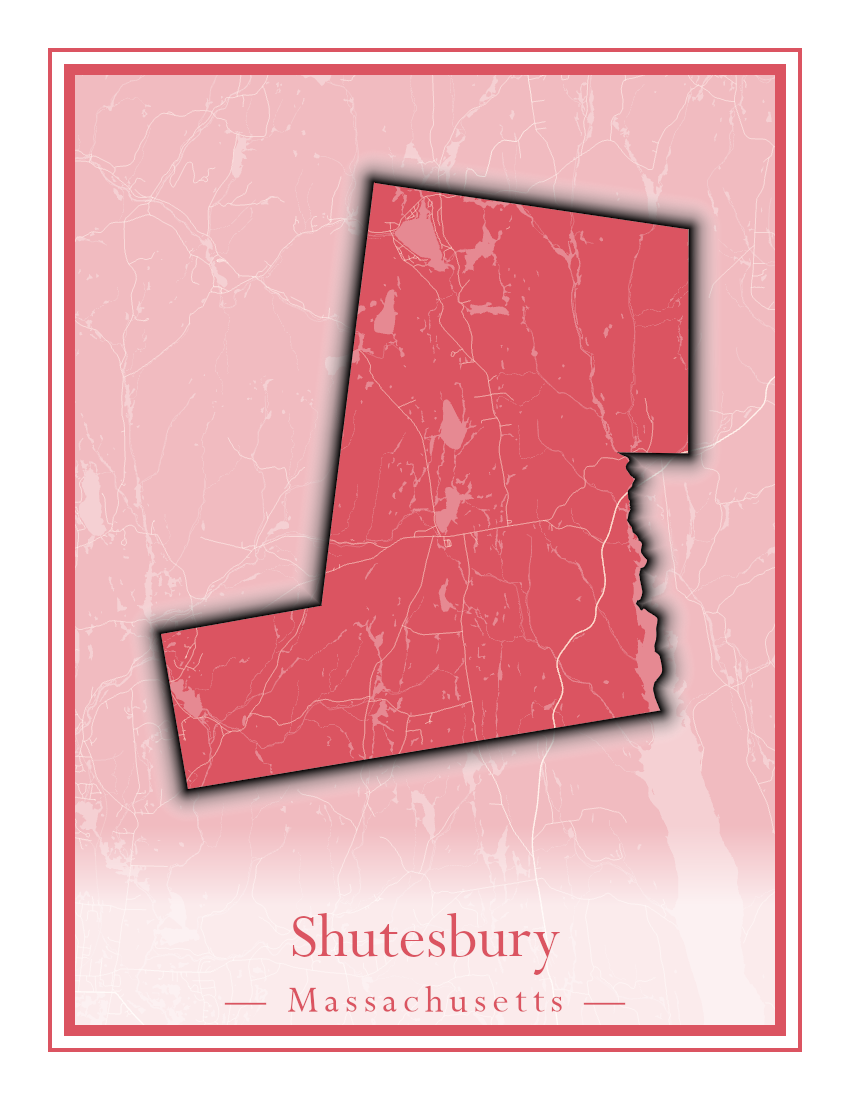 Massachusetts Towns - Street Map (Sherborn - Shutesbury)