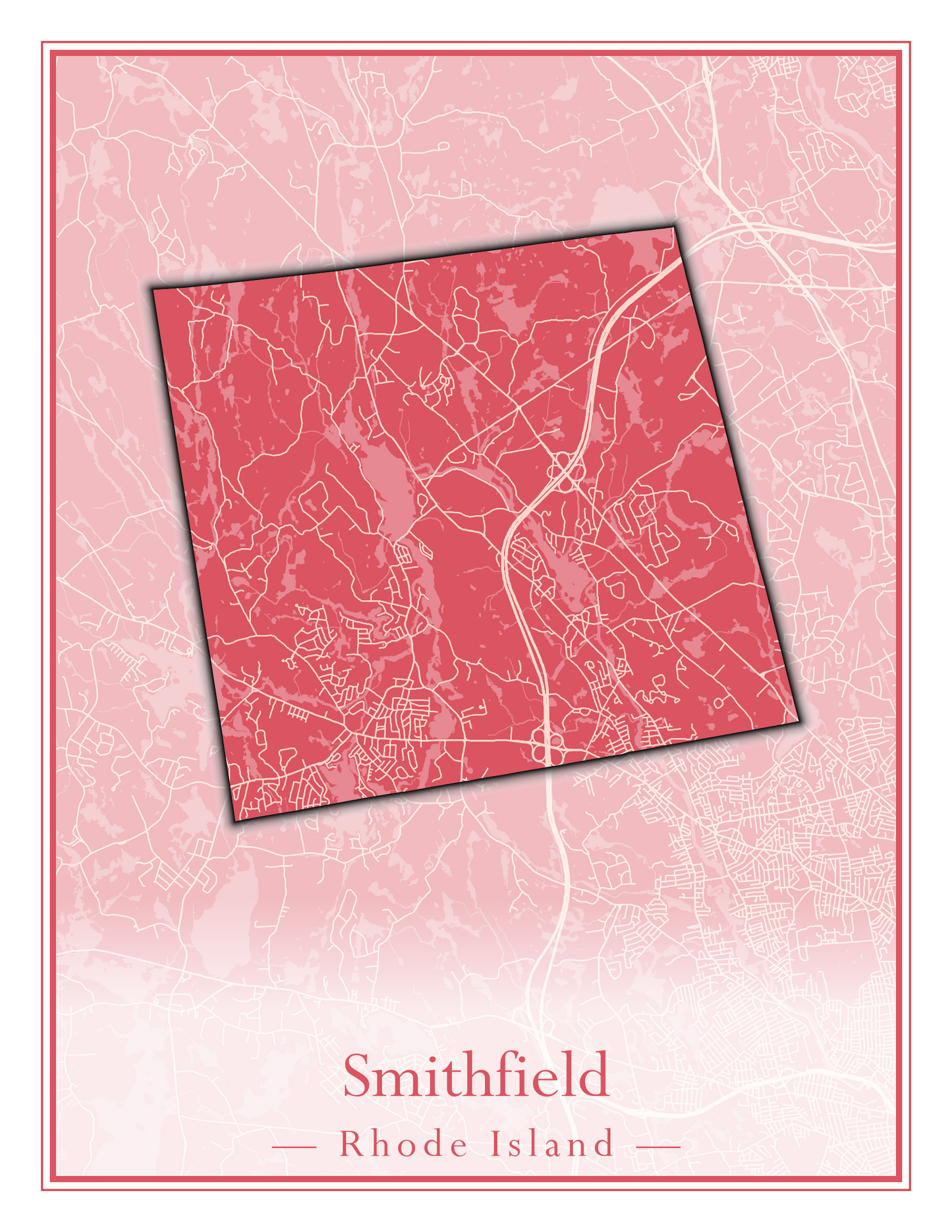 Rhode Island Towns - Street Map (Richmond - South Kingstown)