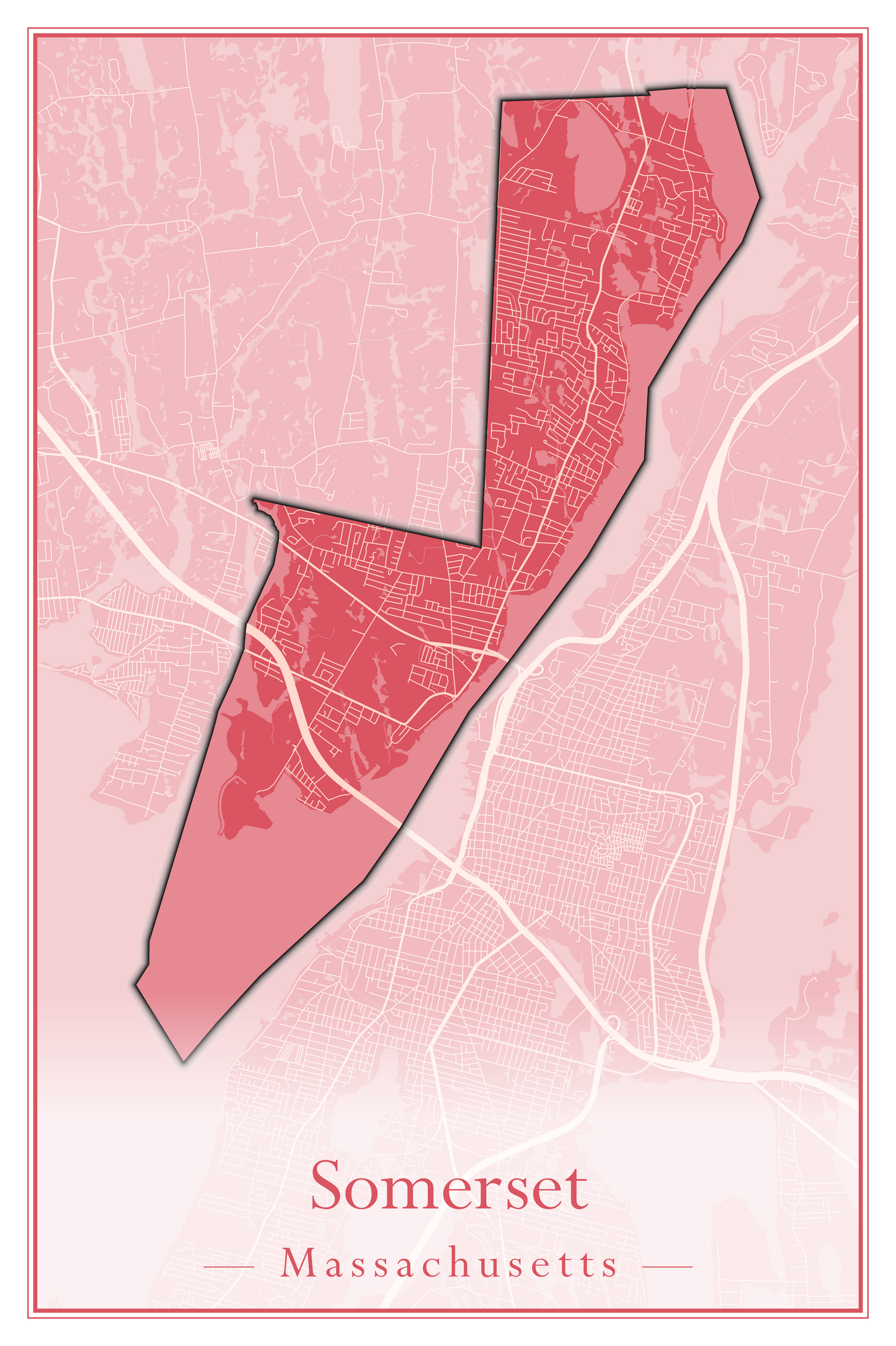 Massachusetts Towns - Street Map (Somerset - Southampton)