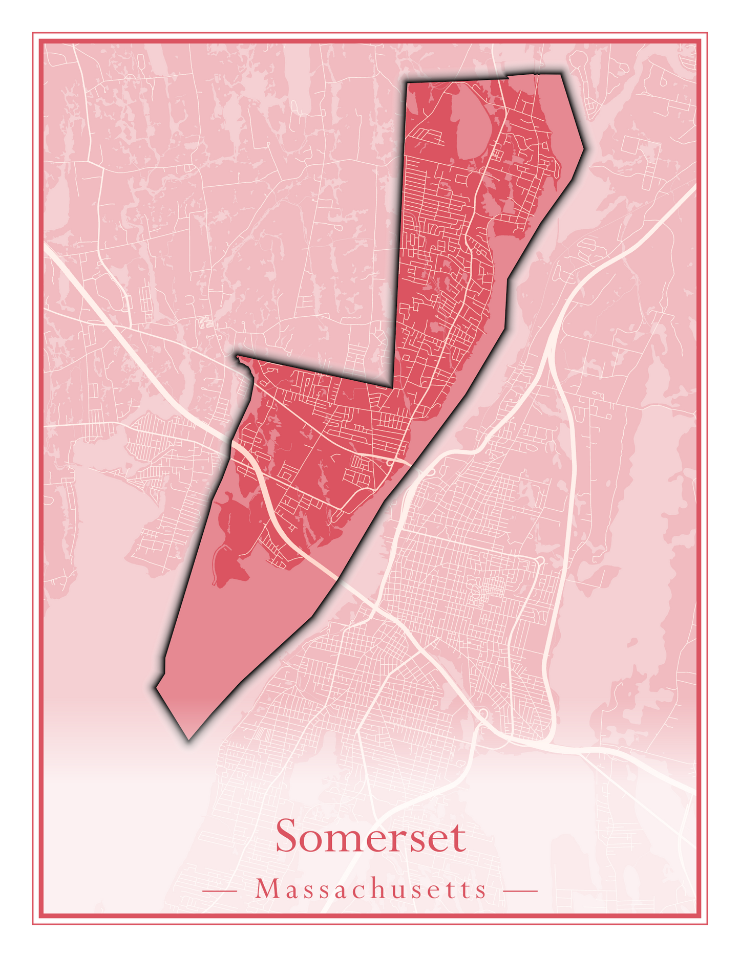 Massachusetts Towns - Street Map (Somerset - Southampton)