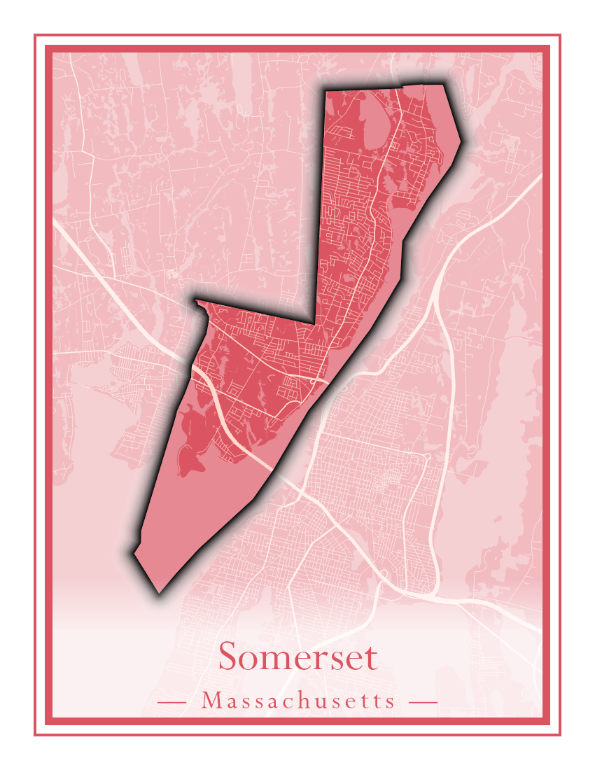 Massachusetts Towns - Street Map (Somerset - Southampton)