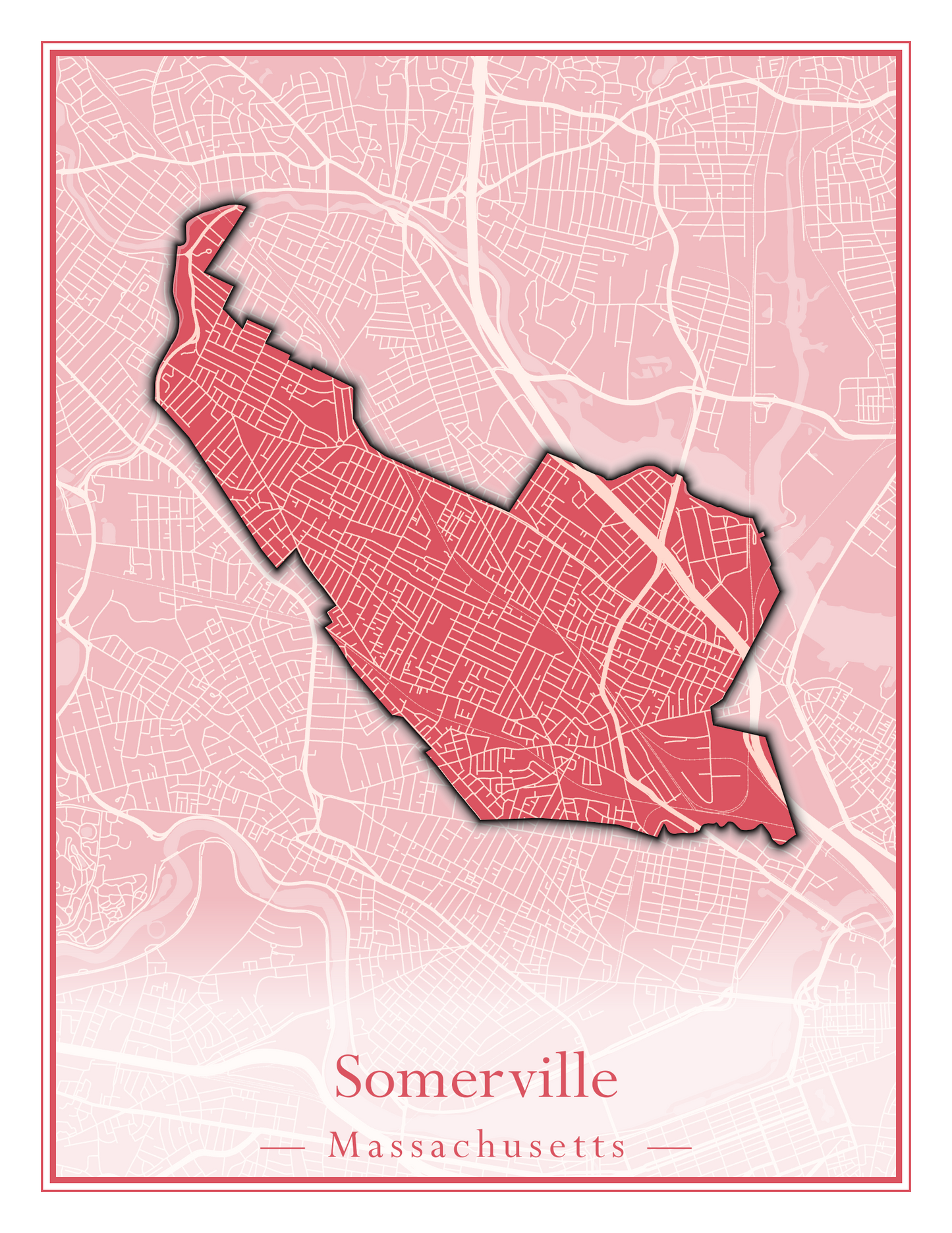 Massachusetts Towns - Street Map (Somerset - Southampton)