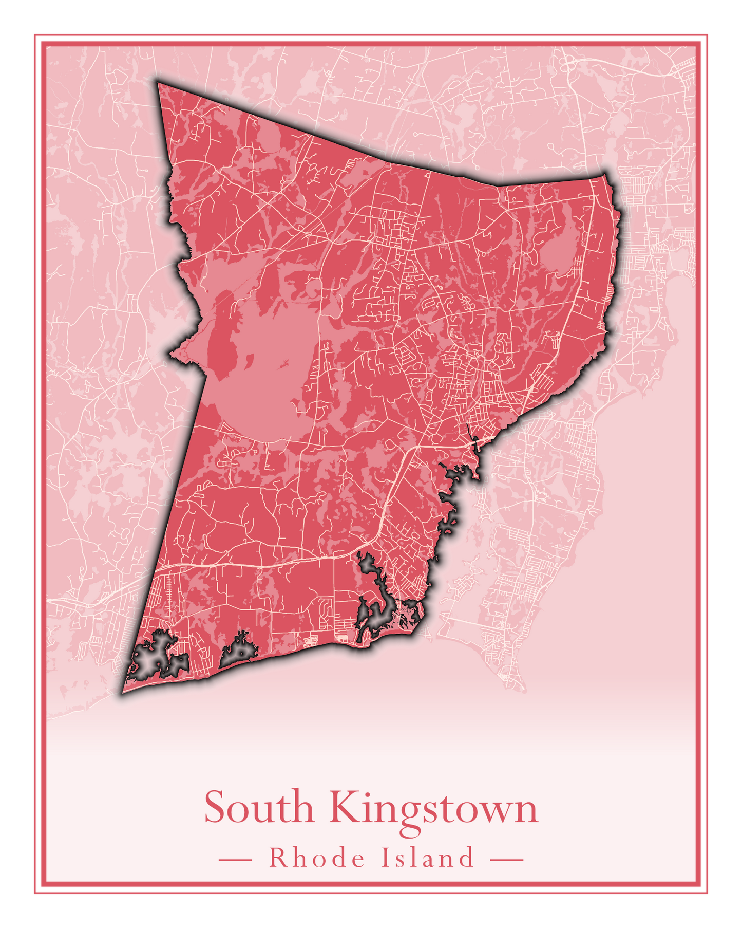 Rhode Island Towns - Street Map (Richmond - South Kingstown)