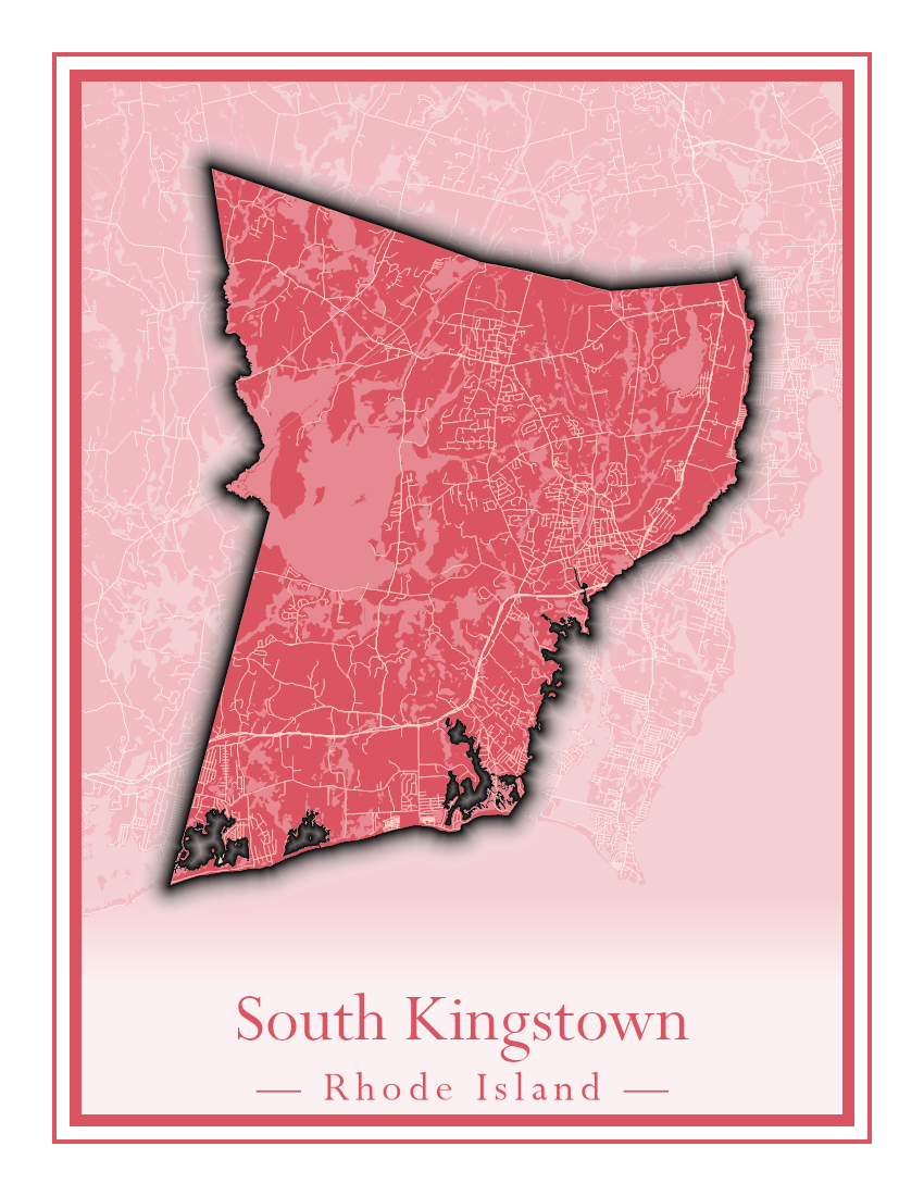 Rhode Island Towns - Street Map (Richmond - South Kingstown)