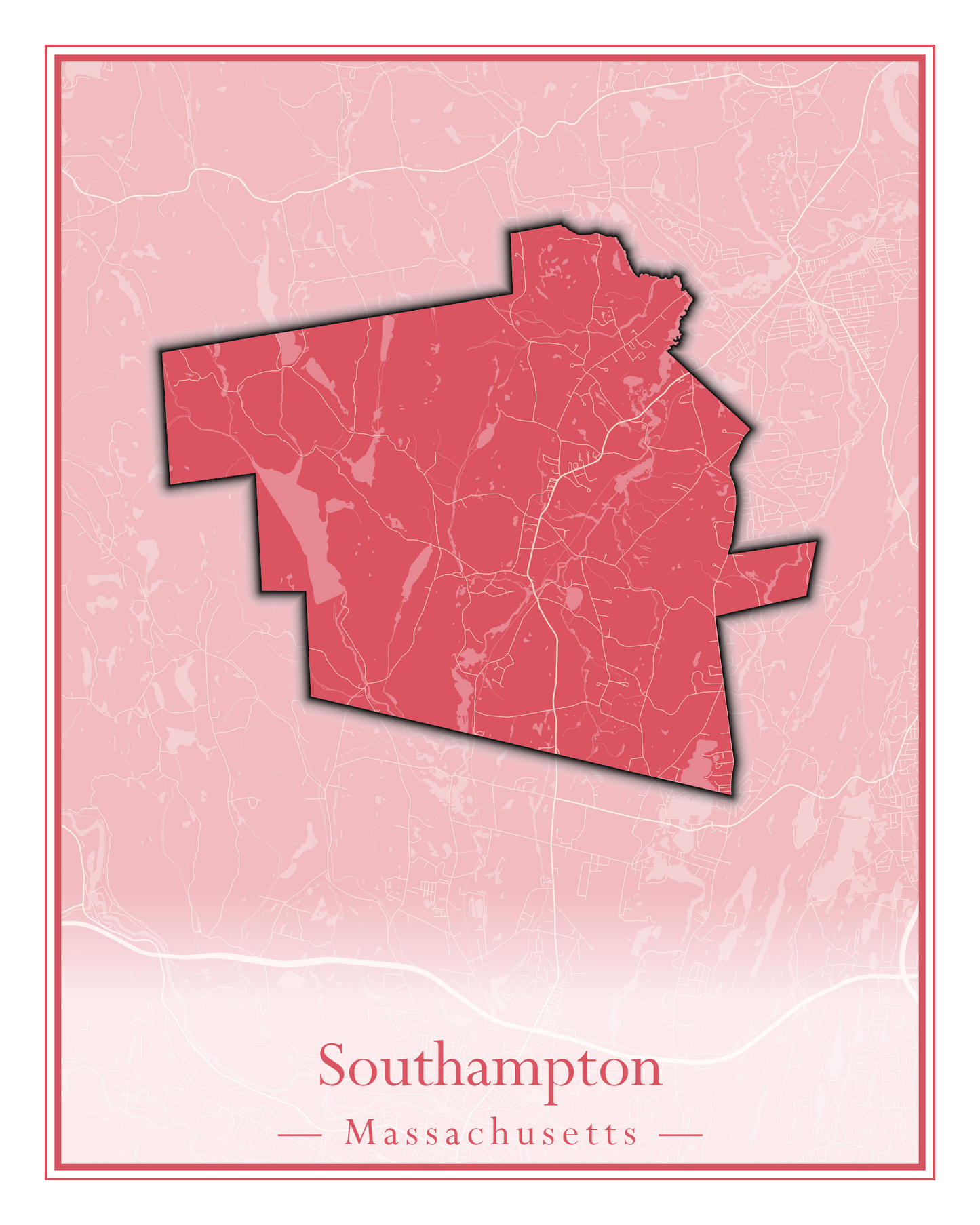 Massachusetts Towns - Street Map (Somerset - Southampton)