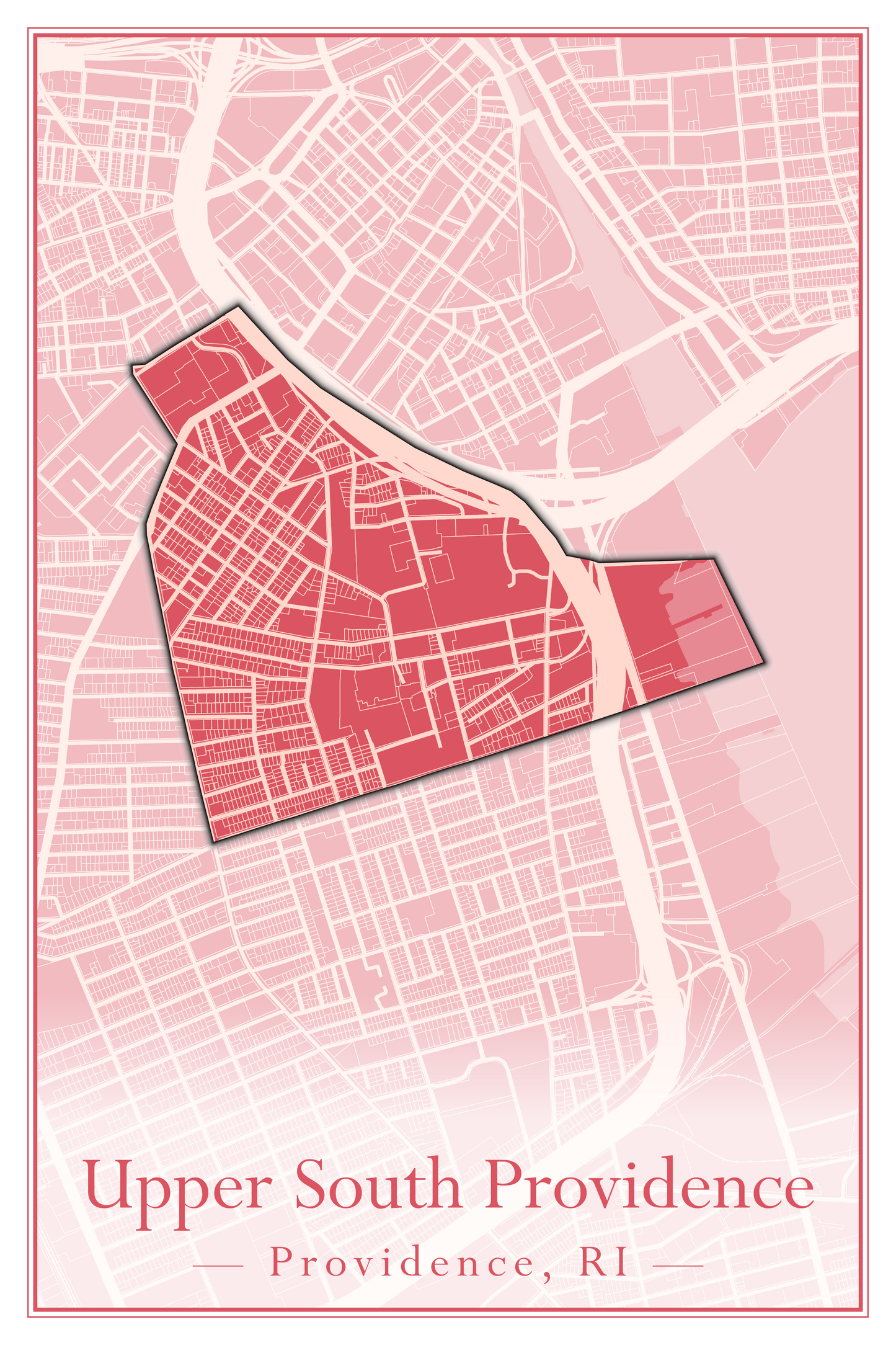 Providence Neighborhoods - Street Map (Silver Lake - Upper South Providence)