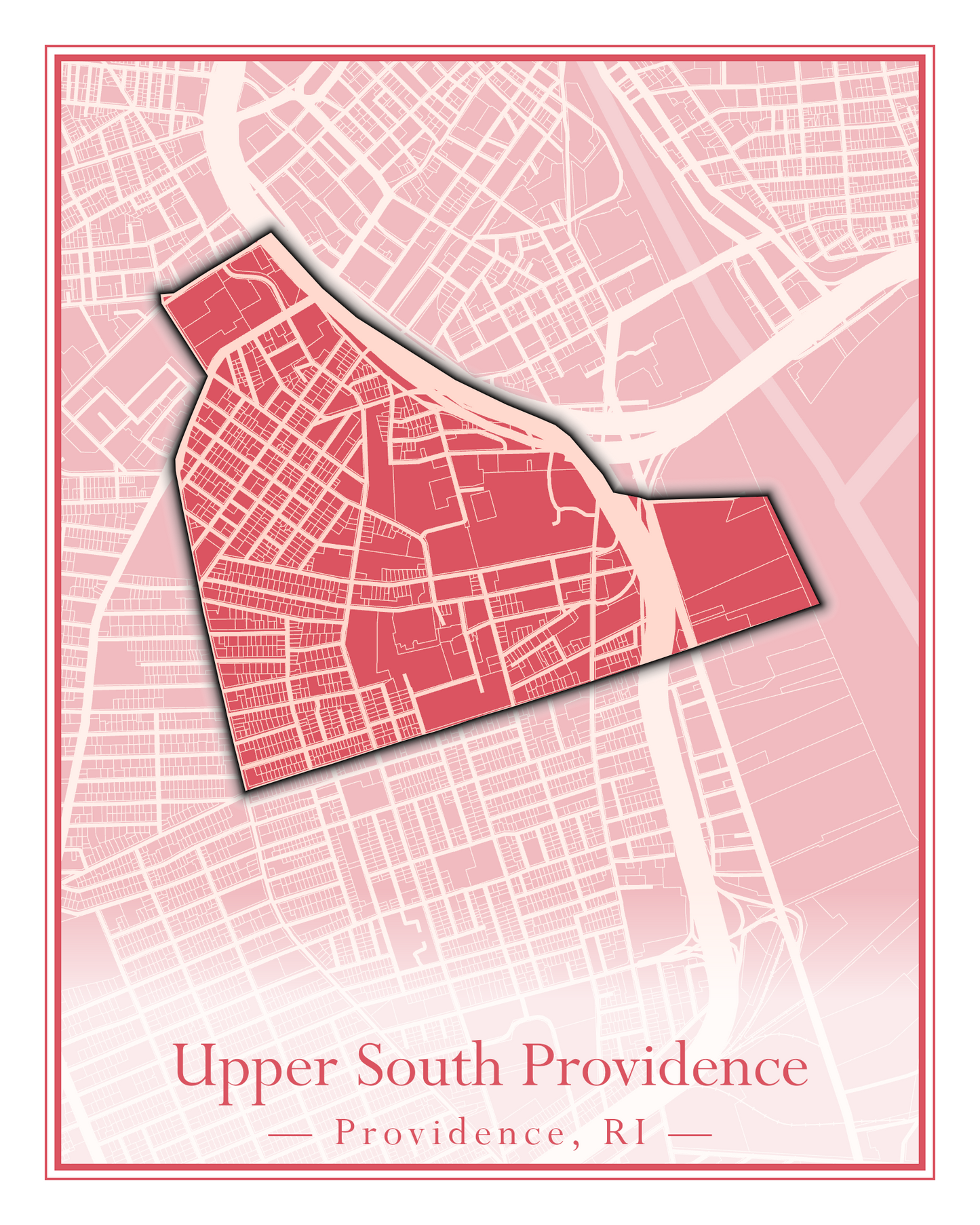 Providence Neighborhoods - Street Map (Silver Lake - Upper South Providence)