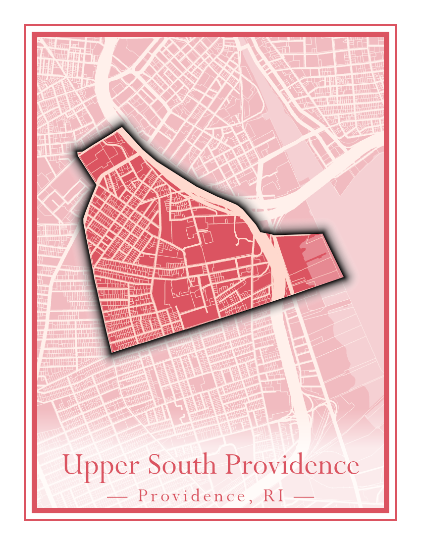 Providence Neighborhoods - Street Map (Silver Lake - Upper South Providence)